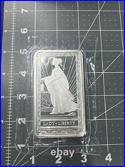 Pamp Suisse Lady of Liberty 10 oz. 999 Fine Silver Bar. Scarce