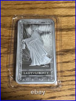 Pamp Suisse Lady of Liberty 10 oz. 999 Fine Silver Bar. Scarce