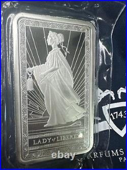 Pamp Suisse Lady of Liberty 10 oz. 999 Fine Silver Bar. Scarce