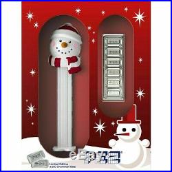 Pamp Suisse Pez Dispenser Snowman 30 Grams 9999 Silver Wafers $118.88