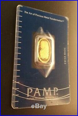 Pamp Swiss Rare Oval 5 Gram Gold Bar 999.9 Fine Gold B#79