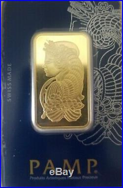 Pamp suisse 1 oz gold bullion bars. 9990