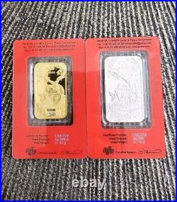 RARE 2021 PAMP Suisse 1oz Ox GOLD Bar FREE OX SILVER