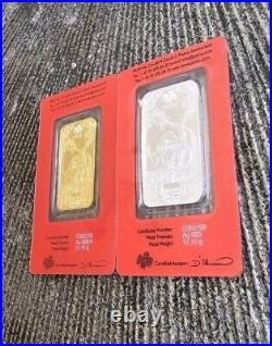 RARE 2021 PAMP Suisse 1oz Ox GOLD Bar FREE OX SILVER