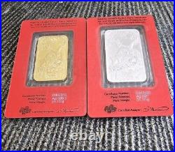 RARE 2021 PAMP Suisse 1oz Ox GOLD Bar FREE OX SILVER