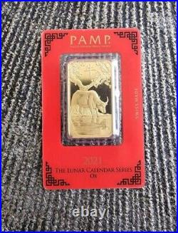 RARE 2021 PAMP Suisse 1oz Ox GOLD Bar FREE OX SILVER