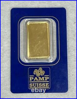 RARE PAMP Suisse 10 Gram Gold BLANK Obverse Engravable Sealed & Assayed #S095