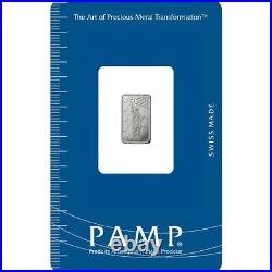 RARE PAMP Suisse Statue of Liberty 1 gram Fine Platinum Bar 999.5 sealed