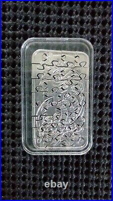 RARE Pamp Suisse 1 Troy Oz Custom Jigsaw Puzzle Silver Bar Lady Fortuna