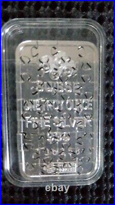 RARE Pamp Suisse 1 Troy Oz Custom Jigsaw Puzzle Silver Bar Lady Fortuna