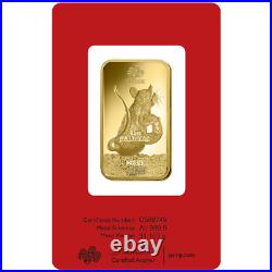 Rare 1 oz Gold Bar PAMP Suisse Year of the Rat In Assay Ancient Chinese Zodiac $