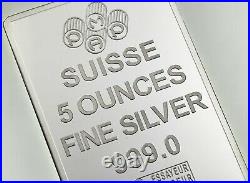 Rare 5 oz PAMP Suisse Fortuna Silver Bar (New with Assay)