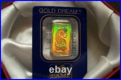 Rare Gold Bar 2.5 Gram Hologram Fortuna Pamp Suisse 24kt 999.9 Goldlqqkk