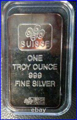 Rare PAMP SWISS. 999 SILVER BAR 1 OZ. SEALED IN CASE Pamp Suisse Gorgeous Toning