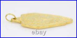 Rare PAMP Suisse 1 Troy Oz. 999 Fine Gold 24K Rose Shield Medallion Bar Pendant