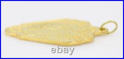 Rare PAMP Suisse 1 Troy Oz. 999 Fine Gold 24K Rose Shield Medallion Bar Pendant