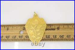 Rare PAMP Suisse 1 Troy Oz. 999 Fine Gold 24K Rose Shield Medallion Bar Pendant