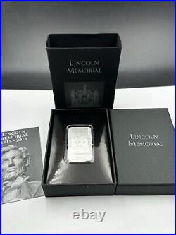 Rare Pamp Suisse 2015 Lincoln Memorial 1 Oz 999 Silver Bar Cased