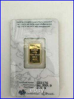 Rare Pamp Suisse Legendary Gold Rushes of the World RUSSIA (1838) 2.5 gram