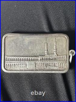 Rare Vintage Ka Bah Mecca 1 oz silver art bar Pamp Suisse Pendant B15