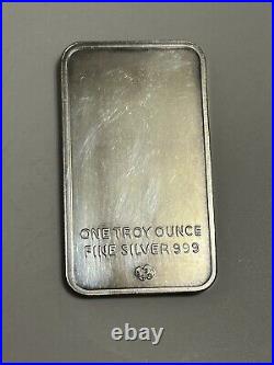 Rare Vintage Pamp Suisse 1oz Fine Silver bar