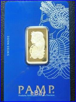 SCARCE PAMP Suisse 1/2 ozhalf ouncegold bullion bar 999.9 fine gold bar Veri