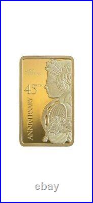 SPECIAL 45th Anniversary 5 Gram Gold Bar PAMP Suisse Lady Fortuna Verisca