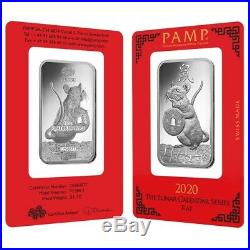Sale Price 1 oz PAMP Suisse Year of the Mouse / Rat Platinum Bar (In Assay)