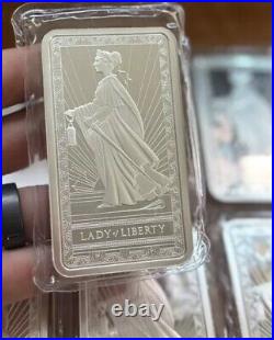 Sealed Pamp Suisse Lady of Liberty 10 oz 999.0 Fine Silver Bar (1 Bar)