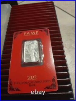 Silver 10 Gram PAMP Suisse Tiger Bars Case lN HAND In Assay Ships FREE