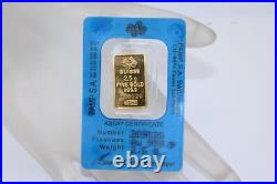 Solid 24K Gold Bar PAMP Suisse 2.5 Grams 0.9999 Fortuna Assay #209020