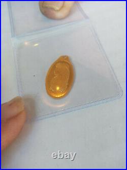 Suisse. 999 Fine Gold Bar 2.5 gram Pendant