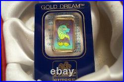 Very Rare 2.5 Gram Hologram Fortuna Pamp Suisse 24kt Gold Bar 999.9 Small Case