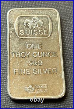 Very Rare Pamp Suisse Four Seasons 1oz Fine Silver Bar Vintage