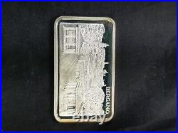 Vintage 1 oz Silver Art Bar BERGAMO ITALY Pamp Suisse Rare. 999