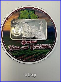 Vintage 1 oz Silver Art Bar chiavari Italy Pamp Suisse Rare. 999