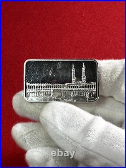 Vintage Ka Bah Mecca 1 oz silver art bar Pamp Suisse Very Scarce Blemished