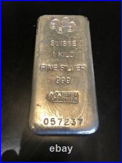 Vintage PAMP Suisse 1 KILO silver bar - 1000 gram