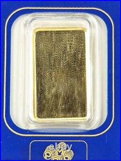 Vintage PAMP Suisse Blank 10 Gram 999,9 Fine Gold Bar Sealed in Assay