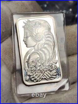 Vintage Pamp Suisse Lady Fortuna Godess Tyche Rare Silver Bar Sealed in Plastic