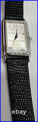 Vintage Sutton Quartz PAMP SUISSE 999 Fine Silver Watch Bullion Bar 1/10th oz