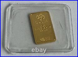 Vtg 1g 999.9 Gold PAMP Suisse Ka Bah Mecca Saudi Arabia Bar RARE Kaaba Religious