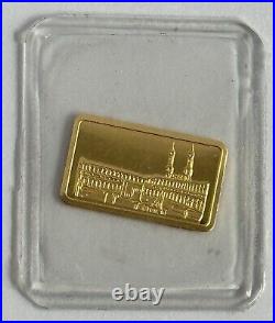 Vtg 1g 999.9 Gold PAMP Suisse Ka Bah Mecca Saudi Arabia Bar RARE Kaaba Religious