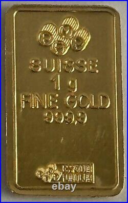 Vtg 1g 999.9 Gold PAMP Suisse Ka Bah Mecca Saudi Arabia Bar RARE Kaaba Religious