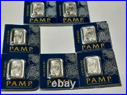 X7-1 Gram PAMP Suisse Lady Fortuna PLATINUM BARS Seven Grams 9995 Pure In Assay