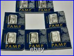 X7-1 Gram PAMP Suisse Lady Fortuna PLATINUM BARS Seven Grams 9995 Pure In Assay